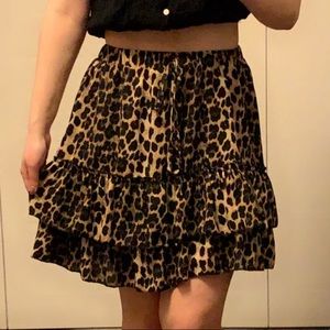 Women’s leopard mini skirt
